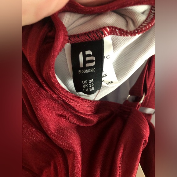 Bloomchic 5x Swimsuit Ruched Drawstring Heart Neckline Onepiece NWT - Picture 13 of 14